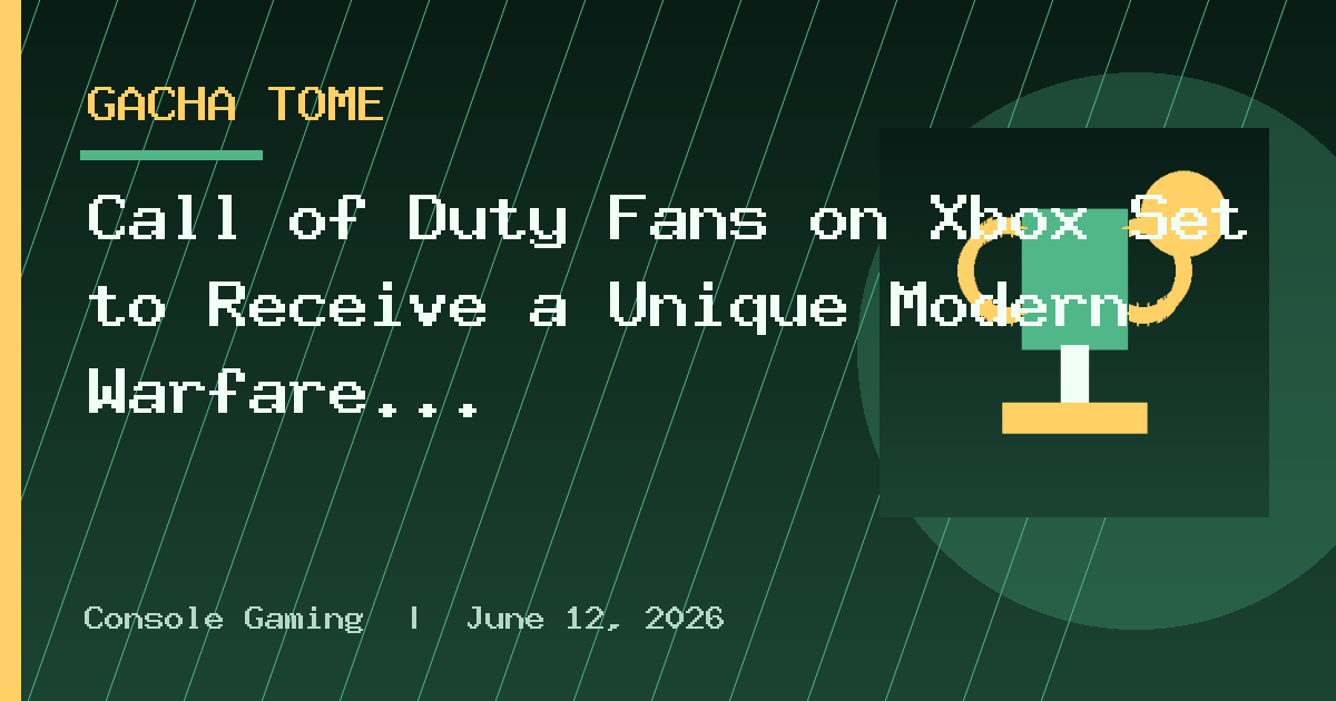 Call of Duty Fans on Xbox Set to Receive a Unique Modern Warfare 4
