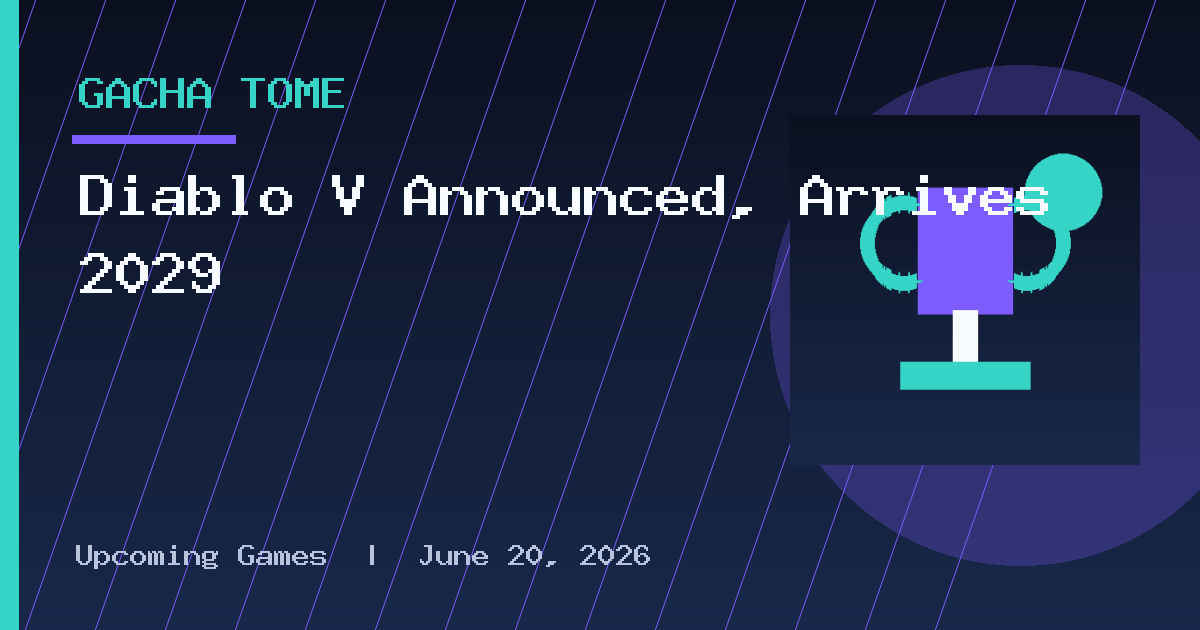 Diablo V Announced, Arrives 2029