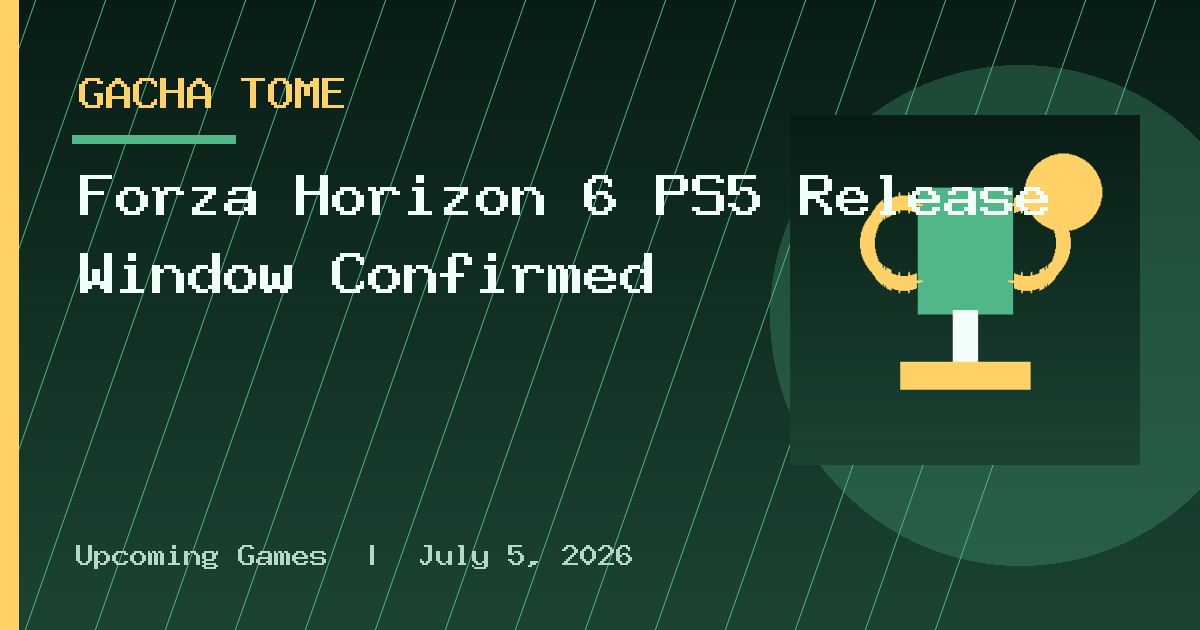 Forza Horizon 6 PS5 Release Window Confirmed